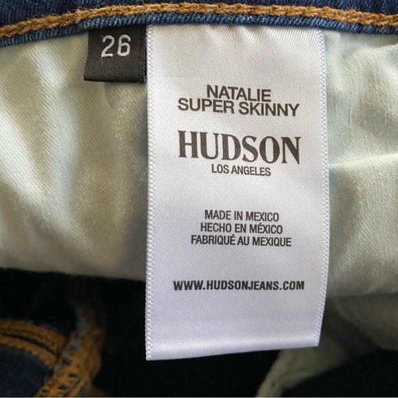 Hudson Los Angeles Natalie Super Skinny Mid Rise Ankle Jeans Women’s Size 26 - Picture 5 of 16